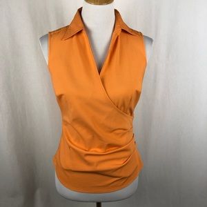 Express stretch top side zipper size 6 orange